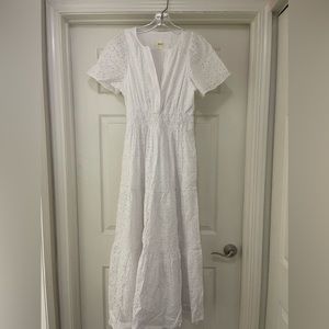 Somerset anthropology dress. White size small